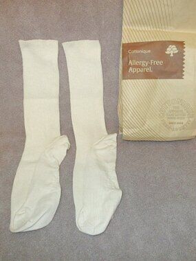 Cottonique Organic Cotton Crew Socks XL Latex Free 2 Pairs Unisex Sustainable